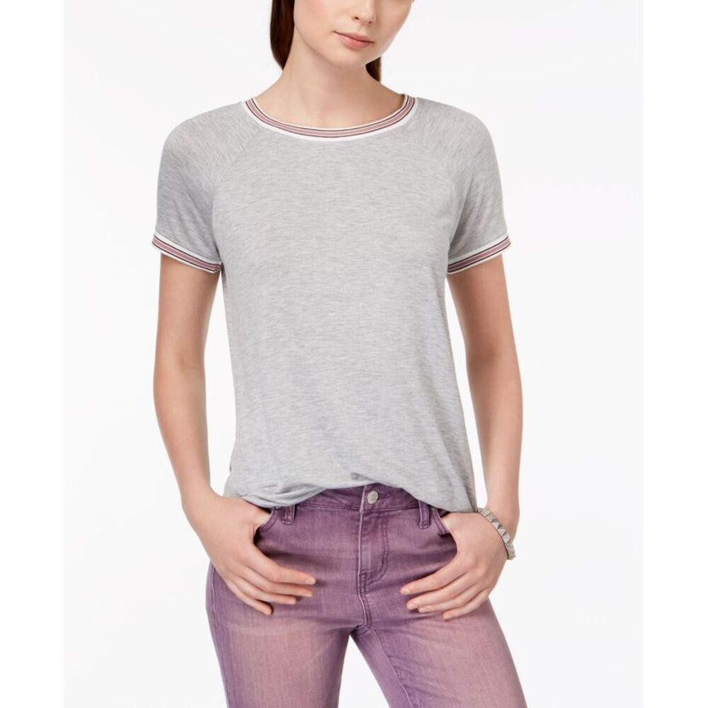 Hippie Rose Juniors Crew Neck Ringer T-Shirt